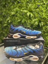 Nike Air Max Plus Tn Hyper Blue Black White Yellow Men Size 13 Rare BQ4629-003