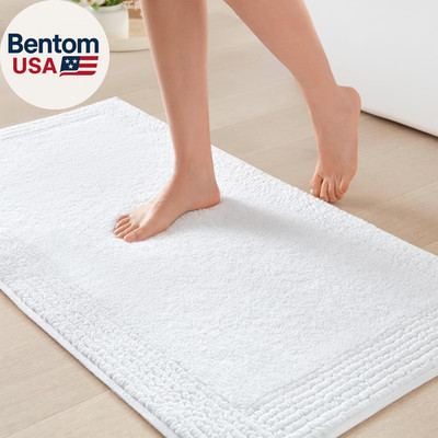 Splendor Reversible 100% Cotton Tufted Bathroom Rug-3000 GSM Hotel Quality Luxur