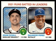 2022 Topps Heritage Salvador Perez/Adam Duvall Kansas City Royals/Atlanta Braves