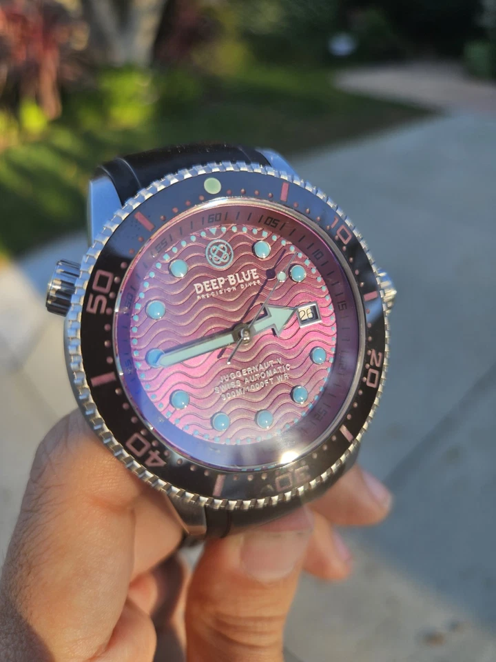 DEEP BLUE  JUGGERNAUT  V 300m/1000ft SWISS AUTOMATIC DIVE WATCH – PURPLE DIAL - Image 2 of 4