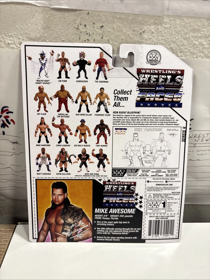 ZST Mike Awesome Zombie Sailors Heels & Faces Series 4 WWE ECW FMW FIGURE MOC - Image 2 of 4
