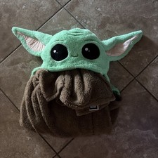 Star Wars Mandalorian Baby Yoda Hooded Blanket The Child Grogu 30inx50in