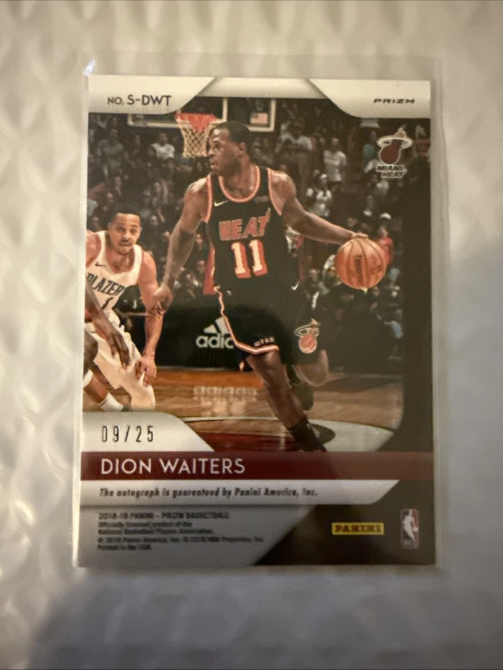 Panini Prizm Dion Wairers 2018-19 9/25 automático #S-DWT Miami Heat como nuevo Foto 2 de 2