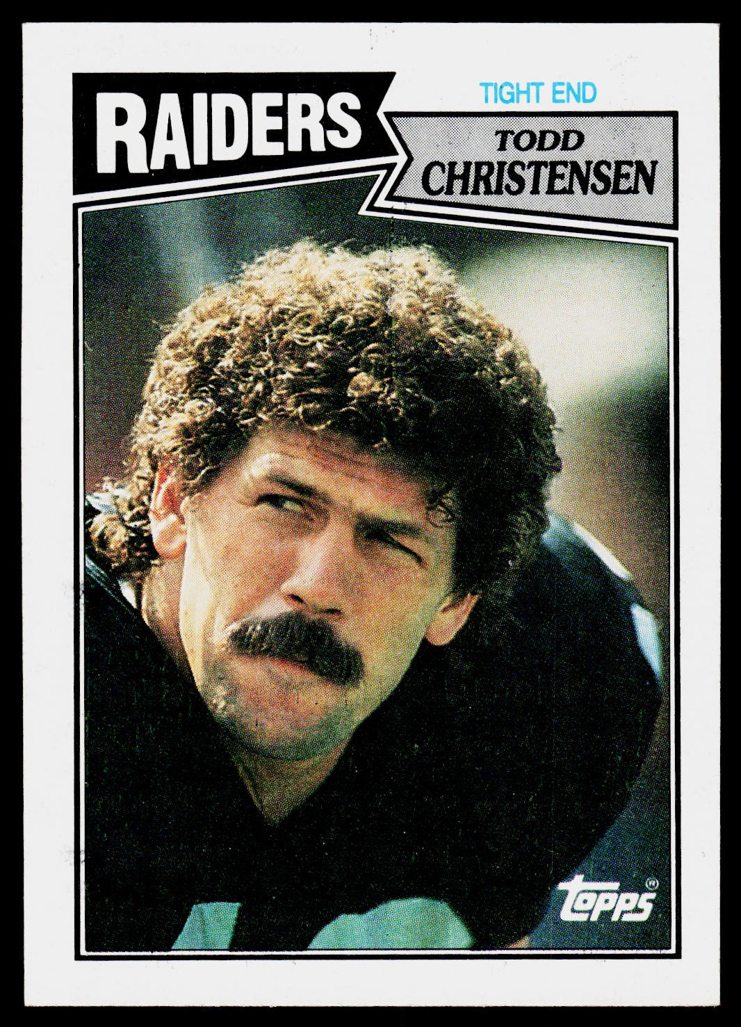 Todd Christensen, 1987 Topps, #218, Los Angeles Raiders,