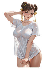3265 Chun Li Sticker, Made In USA, Laminated, Sexy, Waifu, Busty, Curvy