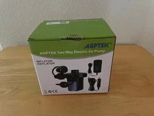AGPTEK Two Way Electric Air Pump contains universal adaptor & car power adaptor
