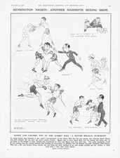 BOXING Harry Mason v Alex Ireland at Royal Albert Hall - Vintage Print 1926