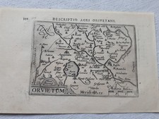 ORVIETO 1602-1606: Kupferstich- Karte v. Petrus Kaerius bei Visscher, Orvietum