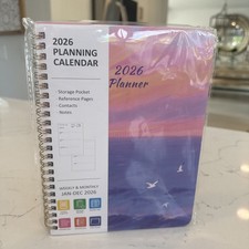 2026 Weekly Monthly Planner with Stickers 6.3" X 8.5"