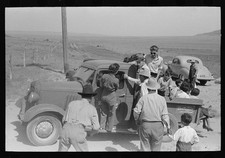 Photo:Wagon Mound New Mexico 1939 Bean Day Rodeo Admission Fee Cars