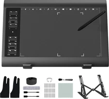 Graphic Drawing Tablet, Digital Sketch,Design for PC and Computer/Pad-12 Hot Key