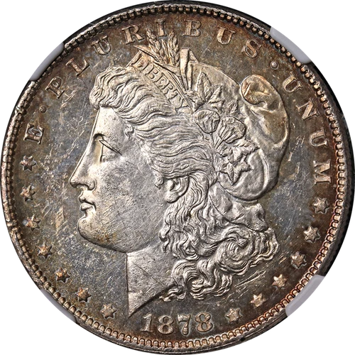1878-P 7/8TF Morgan Silver Dollar Strong NGC MS61 DPL Great Eye Appeal