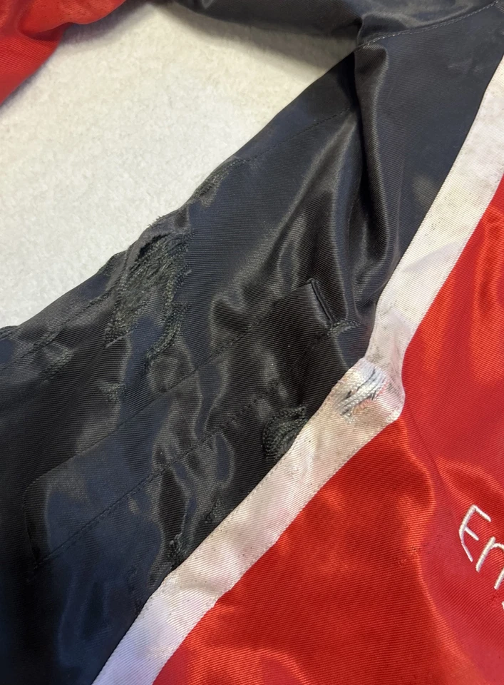 Chaqueta vintage Ryan Newman para hombre talla XL roja NASCAR abotonada con defectos Foto 4 de 4