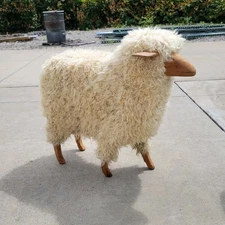 Modernist Sheep Sculpture Footstool 80's Hanns-Peter Krafft Meier C. STYLE