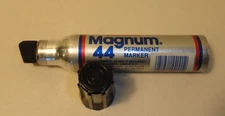 Vintage Sanford Magnum 44 Permanent Black Marker Thick Big Giant Metal Smelly
