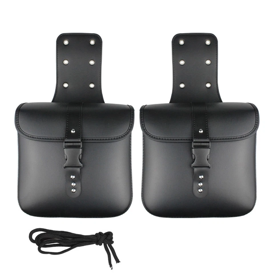 Par de alforjas equipaje bolsa de herramientas bolsas de sillín para Harley Sportster para Honda Foto 3 de 4