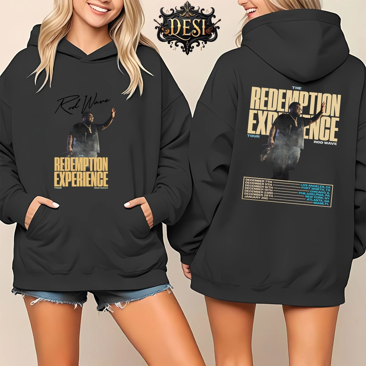 Rod Wave The Redemption Experience Tour 2025 Hoodie