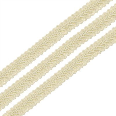 1/2'' x 13 Yards Gimp Braid Trim Polyester Woven Fabric Ribbon Cream