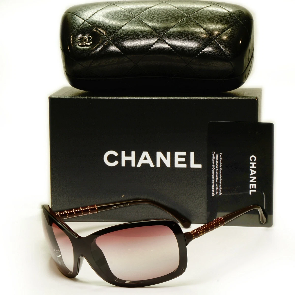 CHANEL, Accessories, Chanel Gold Trim Sunglasses