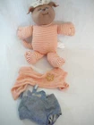 Cabbage Patch Kids Vintage Koosa Doll with 2 Pc Outfit Overalls Sweater  Coleco