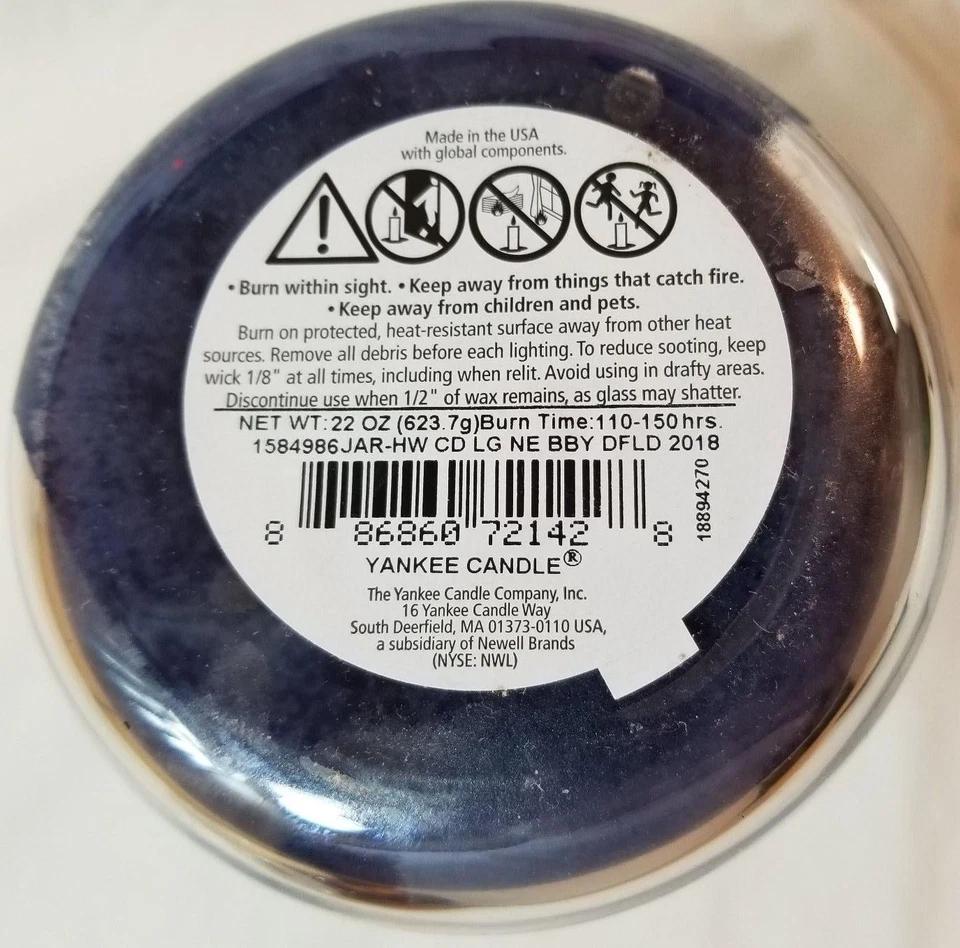 Yankee Candle NEW ENGLAND BLUEBERRY Large Jar 22 Oz Blue Picture May Vary - Image 3 of 4