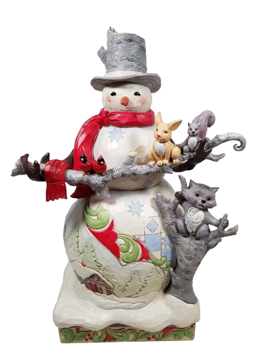 Tall Jim Shore Snowman 6009697 Winter Wonderland 17.5” Outdoor Safe Rare - Picture 3 of 22
