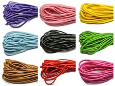 11 Yards Sewing Stitched Round Soft Faux Leather Strap String Jewelry Cord 5mm