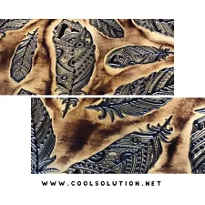 Embossed Leather Plumas Fall Leaf, Custom Cuts, Leather Sheets by Square