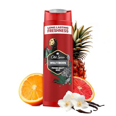 Old Spice Wolfthorn 3-In-1 Duschgel & Shampoo Für Männer (250 Ml), Körper-Haar-G