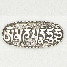 Om Mane Padme Hum Pewter Buddhist Religious Pendant Jewelry