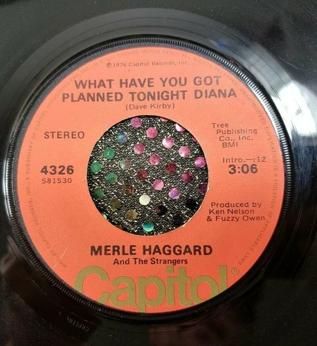 45 Merle Haggard - Cherokee Maiden / What Have You Got Planned Tonight Diana Sehr guter Zustand +