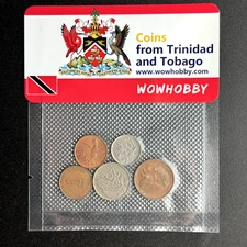 Trinidadian Coins 🇹🇹 5 Unique Random Coins from Trinidad and Tobago 🇹🇹