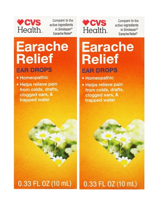 Earache Relief Ear Drops by CVS Homeopathic Swimmers Ear Relief 2 PK 0.