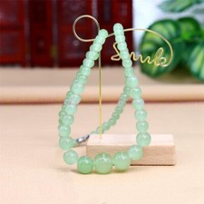 AAA Beautiful Fashion 6-14mm Light Green Jade Gemstone Round Beads Necklaces 18"