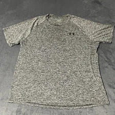 Under Armour T Shirt Mens XL Gray The Tech Tee Crew Neck Athletic Preformance