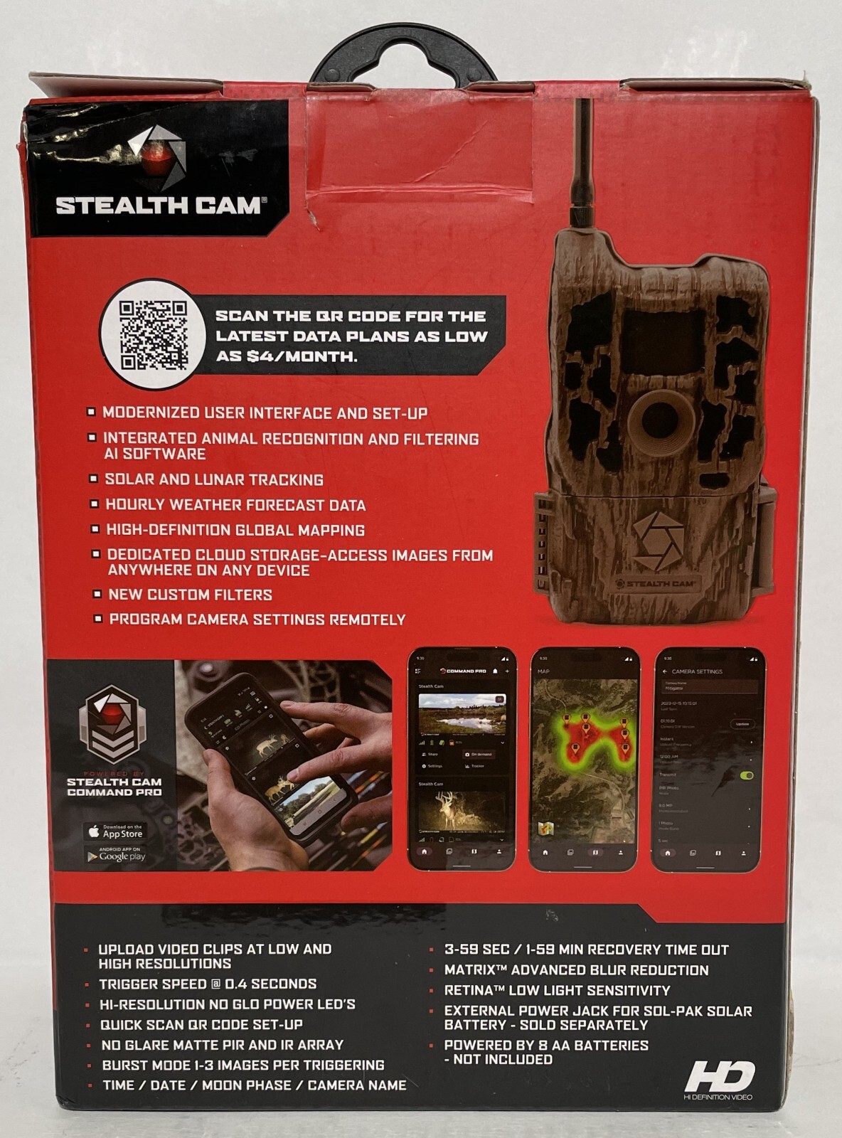 Stealth Cam Reactor Cellular No Glo Trail Camera 38MP (Verizon & AT&T