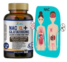 NAC, N-Acetyl Cysteine 90 capsules Antioxidant BOOST IMMUNE, LIVER HEALTH 3120mg