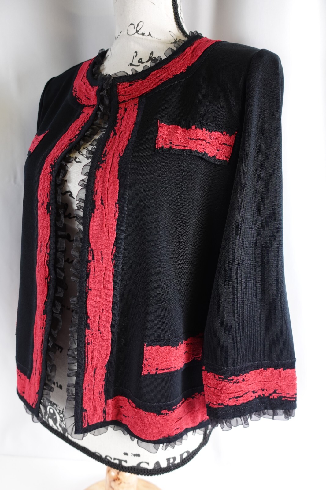 Ming Wang Womens Hook Loop Blazer Jacket Size Med… - image 15