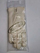 Vintage Gloves Lined Made In Japan Cream Bow Detail XS With Original Packaging