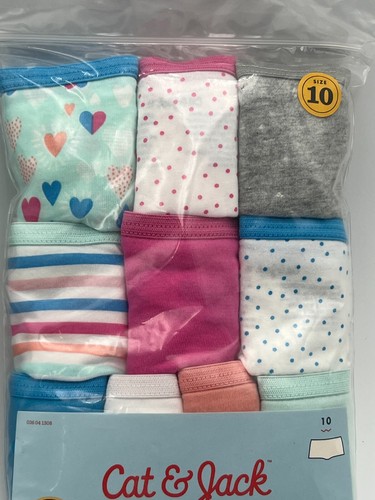 Cat & Jack Underwear Girls Size 10 Girlshorts 100 Cotton 2 Packages (10 Each) - Picture 4 of 6