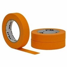3 pk 1" inch x 60yd STIKK Orange Painters Tape 14 Day Easy Removal Trim Edge Fin