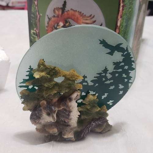 Nature Wolf Wolves Eagle Scene Candle Holder Figurine - Picture 6 of 7