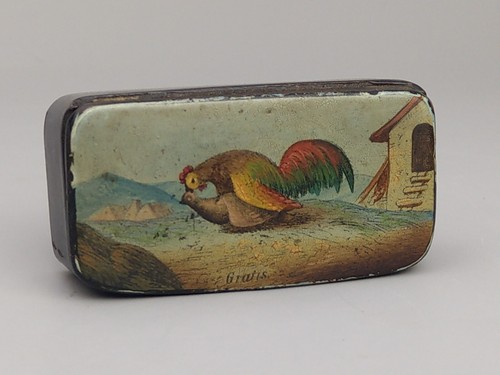 Antique Snuff Box Naughty Rooster ''Gratis'' - Picture 7 of 12