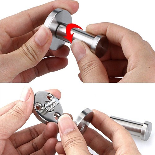 8PCS Bath Towel Hooks Stainless Steel Bathroom Coat Hook Towel Clothes Holder US - Picture 5 of 10