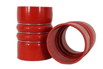 2 x Silicone Red Hump Hose Charge Air Cooler 4'' X 6'' Truck Peterbilt Kenworth
