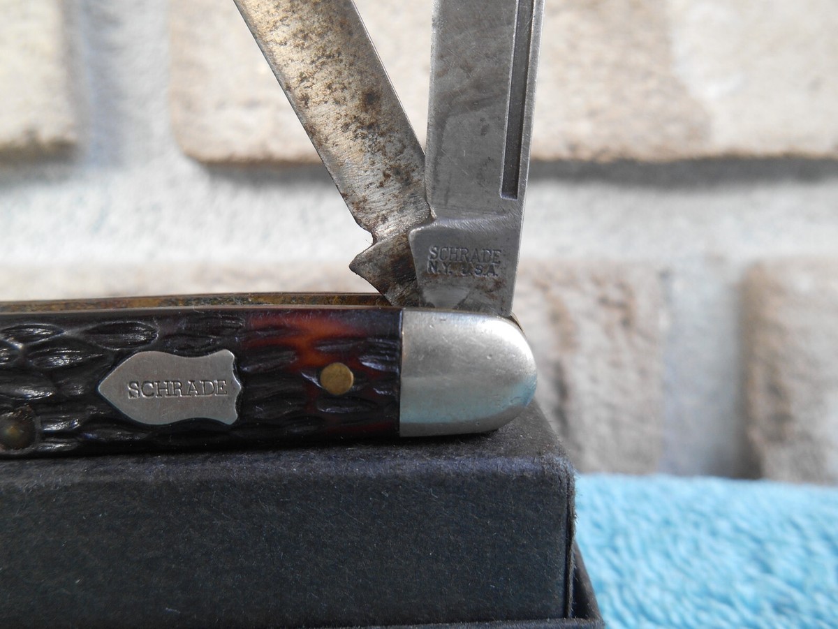 Vintage SCHRADE N.Y. USA #808 3 BLADE POCKET KNIFE. VERY Vintage SCHRADE N.Y. USA #808 3 BLADE POCKET KNIFE. VERY