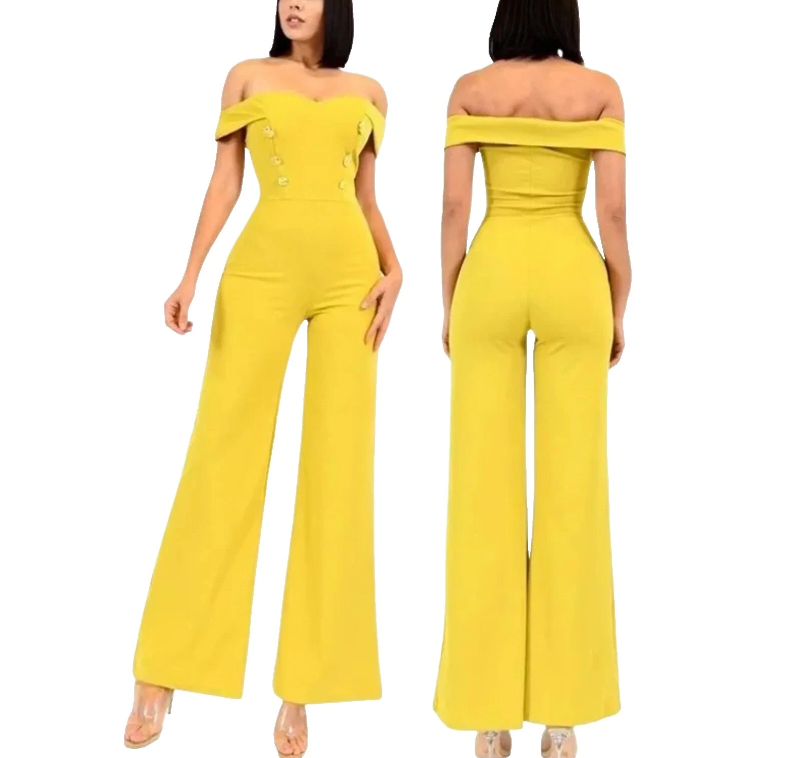 Polyester Solid Jumpsuits & Rompers for Women