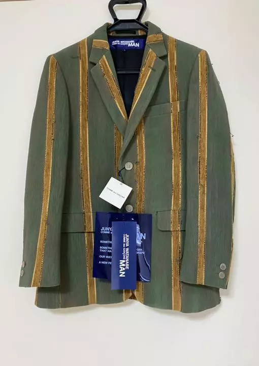 COMME des GARCONS JUNYA WATANABE MAN Stripe Jacket Men Size L From Japan New