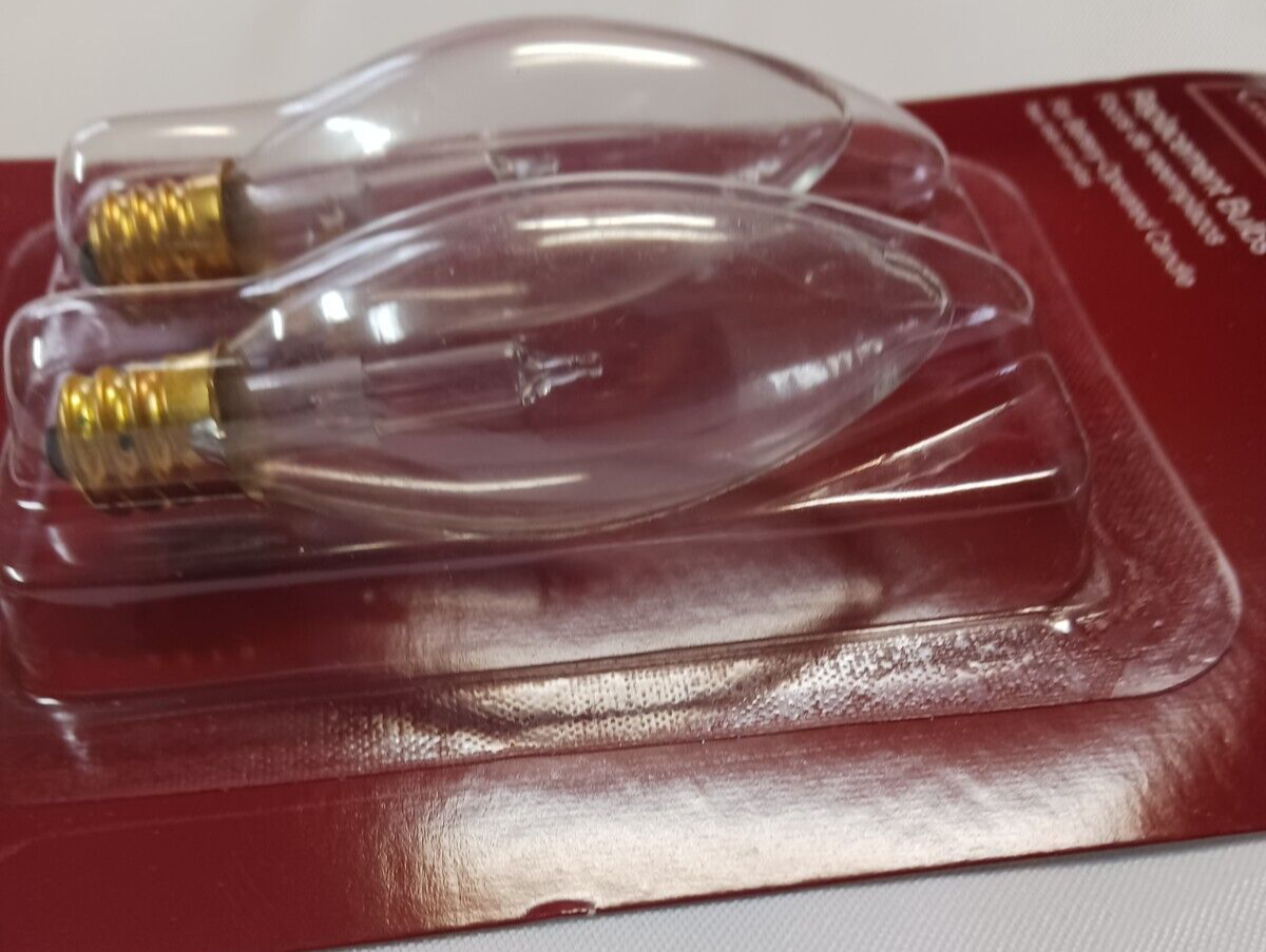 CELEBRATIONS 2 PACK BATTERY OPERATED CANDLE REPLACEMENT BULBS CLEAR