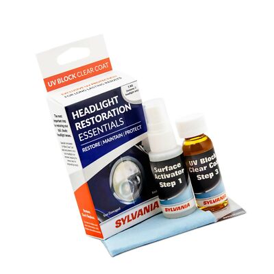 Sylvania Headlight Restoration Uv Block Clear Coat Most Important Step To Ebay